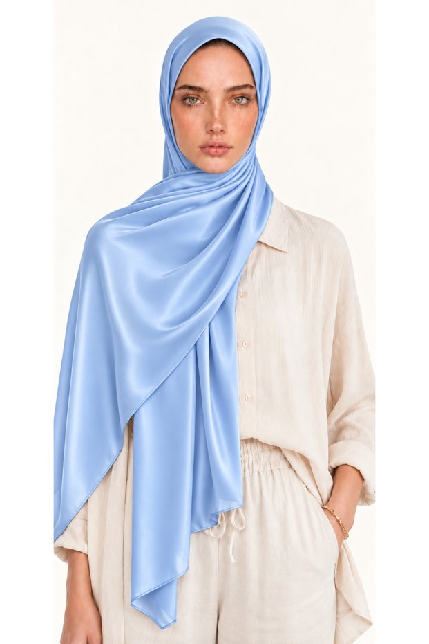 Flowy Sandy Shawl - Blue