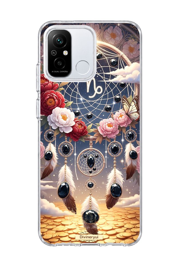 Redmi 12C Compatible Capricorn Sign Printed Transparent Phone Case