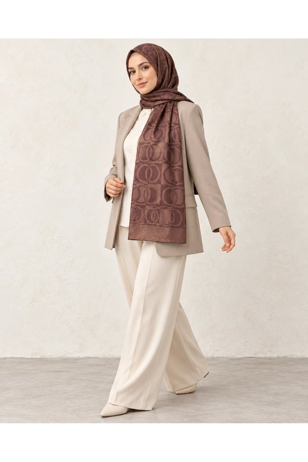 Round Pattern Organic Cotton Shawl