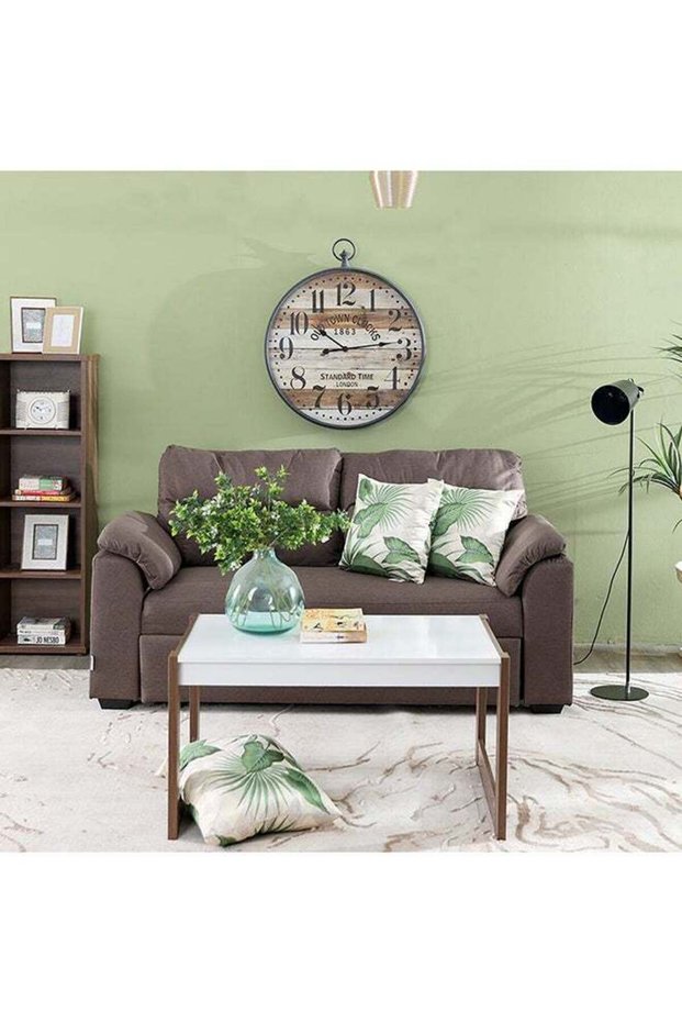 Balmond 3 Seater Fabric Sofabed Brown