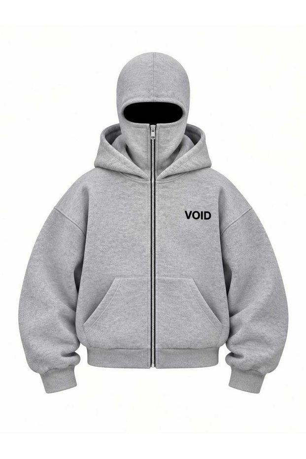 Snow Masked Ninja Unisex Sweatshirt Cardigan 2Strands Thick Fleece