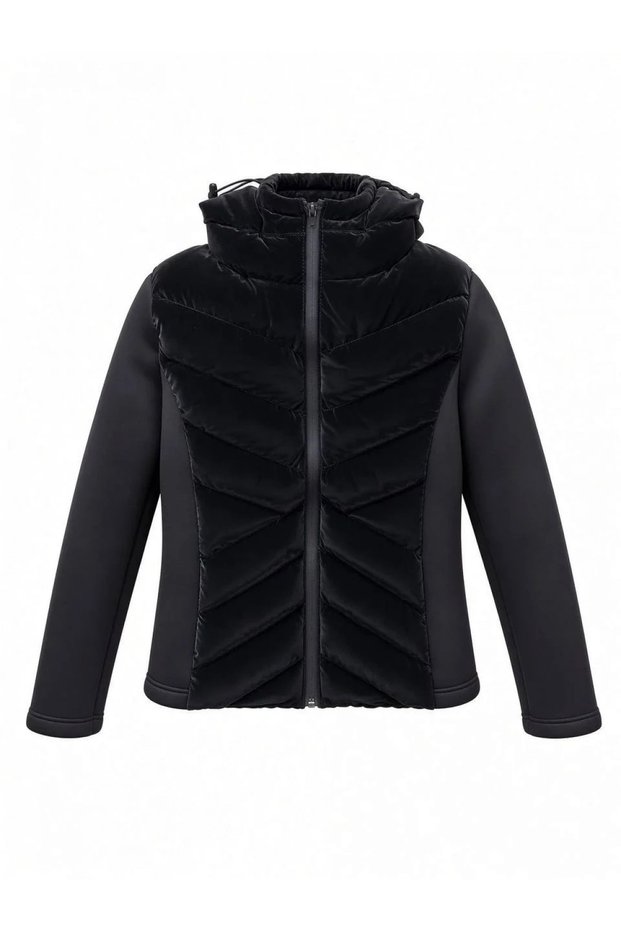 Girl's Striped Puffer Coat