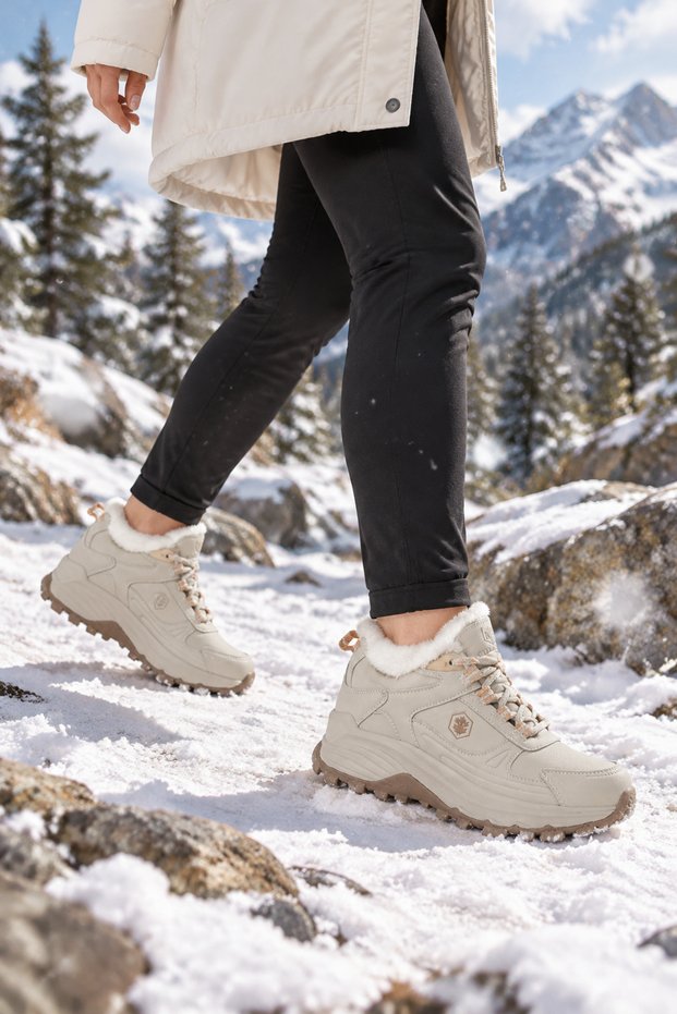 4498 Beige Color Women's Comfort Daily Trekking Shoes