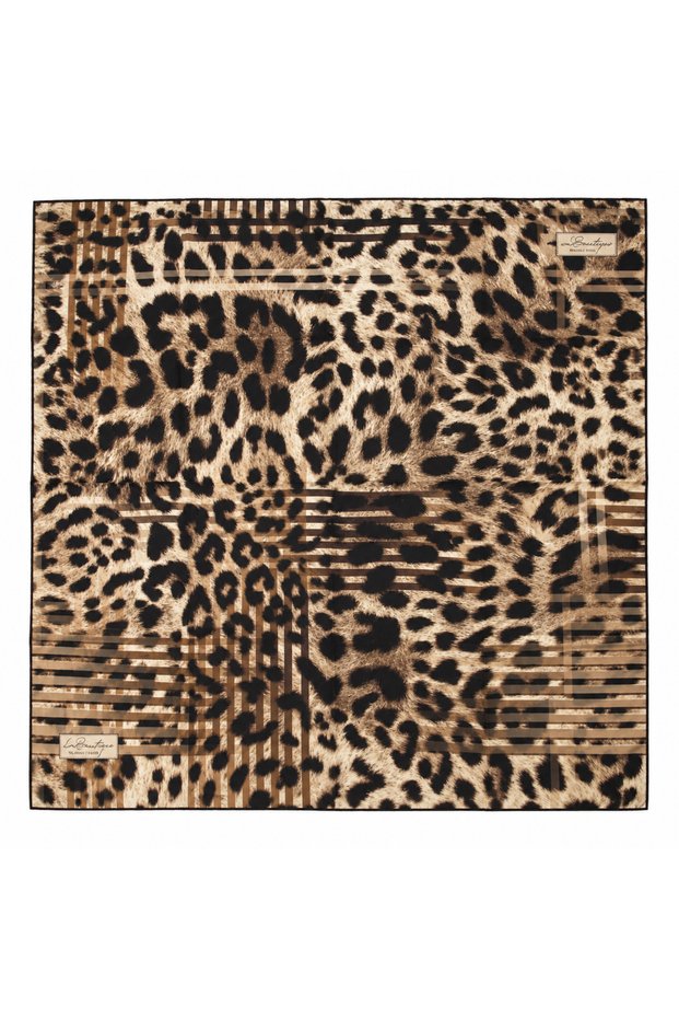 Fall Scarf 1142 02 Mink Leopard Pattern