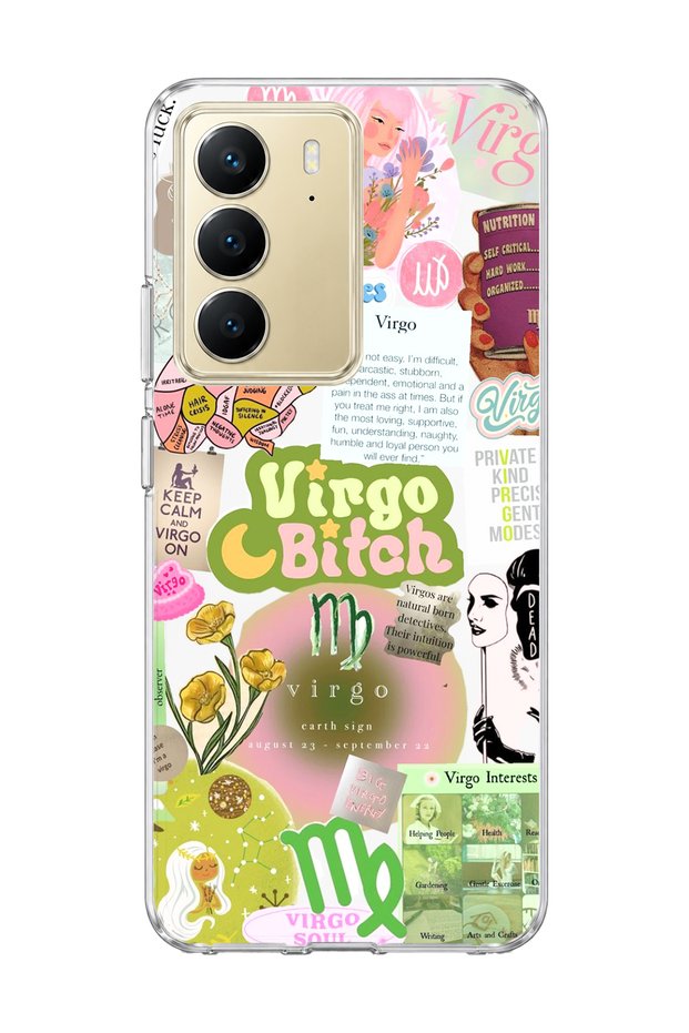 Realme C75 Compatible Virgo Sign Printed Transparent Phone Case