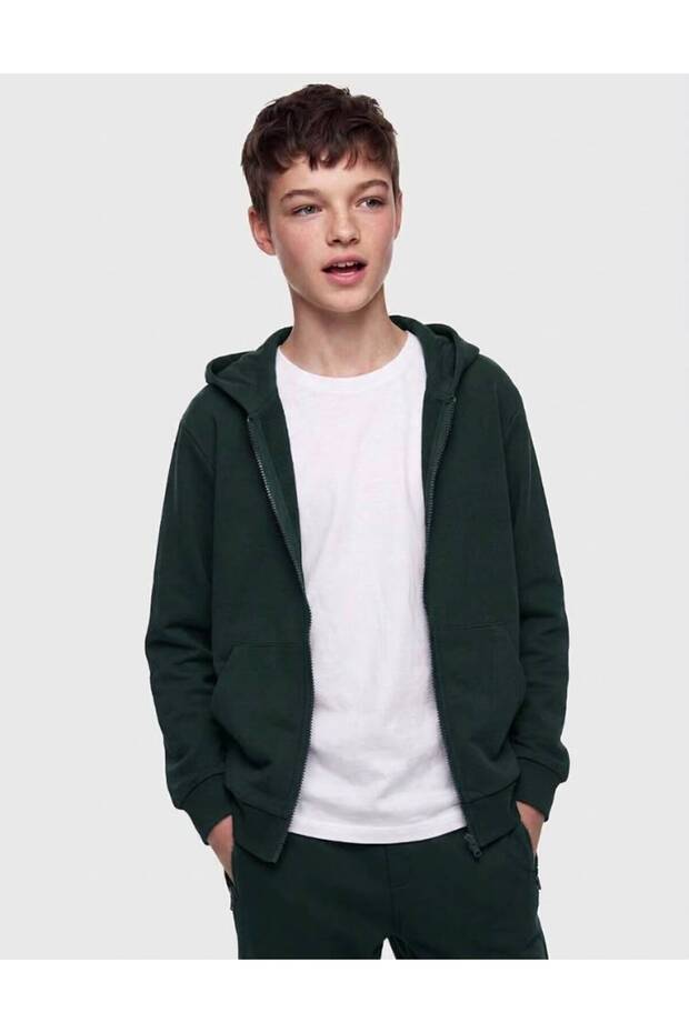 Hooded Zippered 3 Thread Raster Children's Sweatshirt