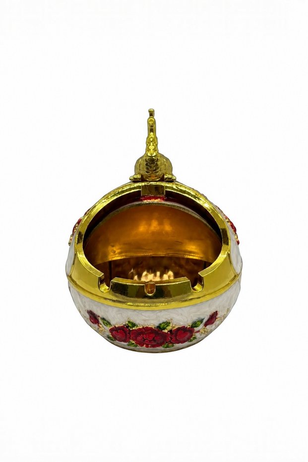 White Metal Peacock Ashtray Office Living Room Decorative Luxury