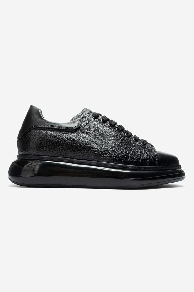 Genuine Leather, Thick Sole, Imported Air Sole Men's Sneaker Leather Shoes