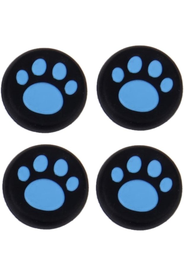 For PS4 PS3 PS2 Xbox One Xbox 360 Game Controller - Regentech Silicone Thumb Cap Cover - Blue