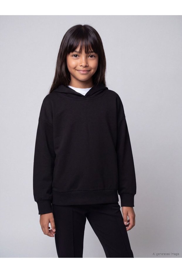 Black Soft Touch Girls' Sweatshirt