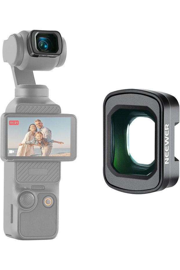 عدسة واسعة الزاوية 0.75x متوافقة مع DJI Osmo Pocket 3 و 4 Xtra و Muse