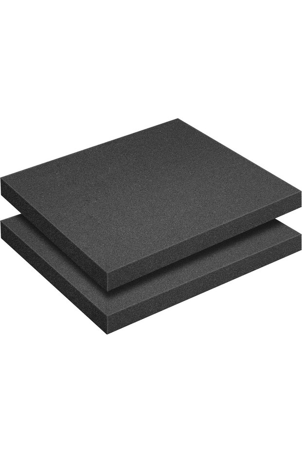 2 Pcs Black Polyurethane Foam Sheet, Cuttable Foam Inserts for Cases