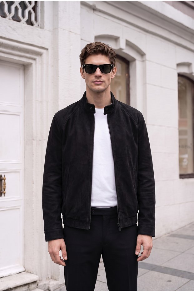 Relax High Collar Basic Cashmere Jacket