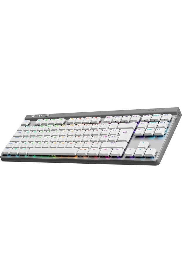لوحة مفاتيح لوجيتك G515 لايت سبيد TKL للألعاب لاسلكية منخفضة الارتفاع، مع إضاءة LIGHTSYNC RGB، تصميم نحيف بدون لوحة أرقام
