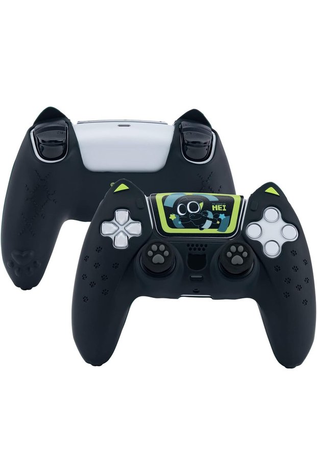 مجموعة أغطية تحكم لجهاز PS5، غطاء حماية سيليكون مضاد للانزلاق لوحدة التحكم اللاسلكية PS5 مع قطعتين