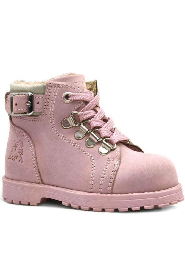 Rakerplus Griffon 8028-P2 Powder Nubuck 100% Leather Zippered Baby Girl Kids Boots