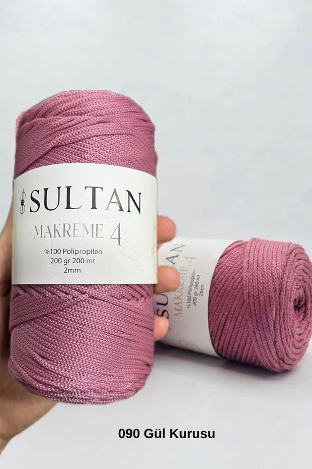 1 Piece of Macrame 4 Glittery Cords 200 Grams 200 Meters 2 mm Bag Wallet Supla Runner Basket Wall Decoration Canvas Bag Making Macrame Knitting Cord Color: 4090