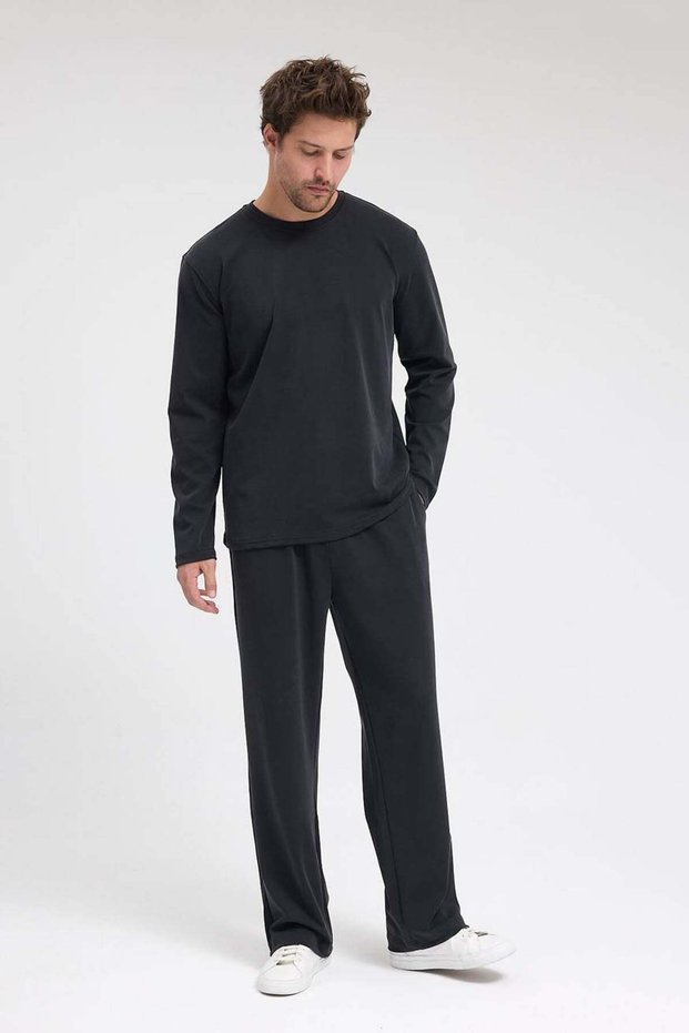 Men's Roma&Monada Oversize Oysho Fabric Suit Black