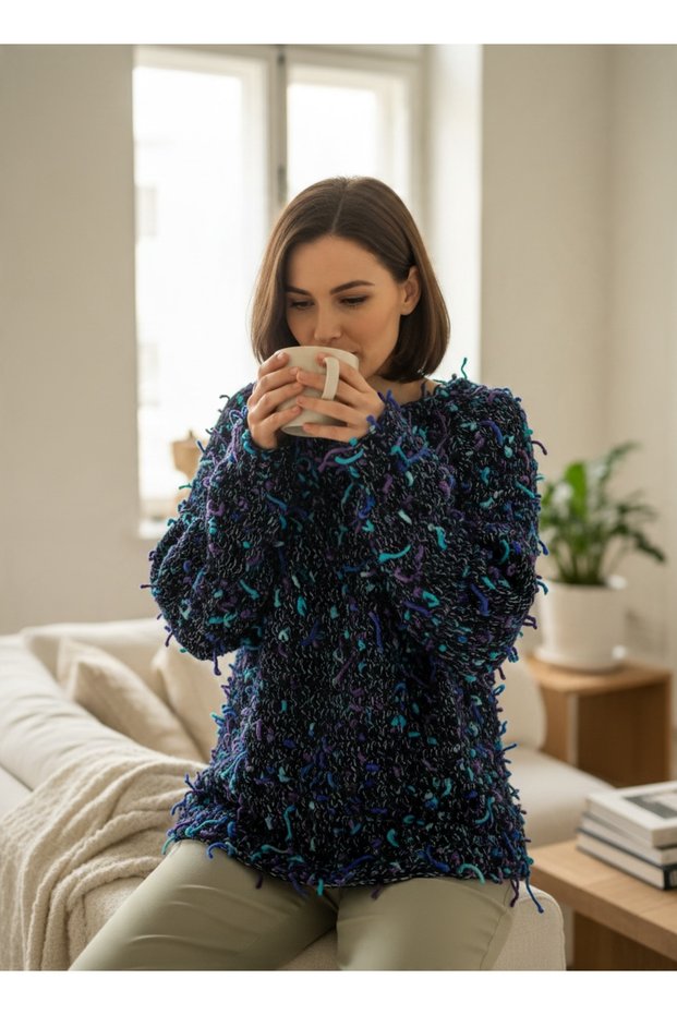 Hand-knitted sweater