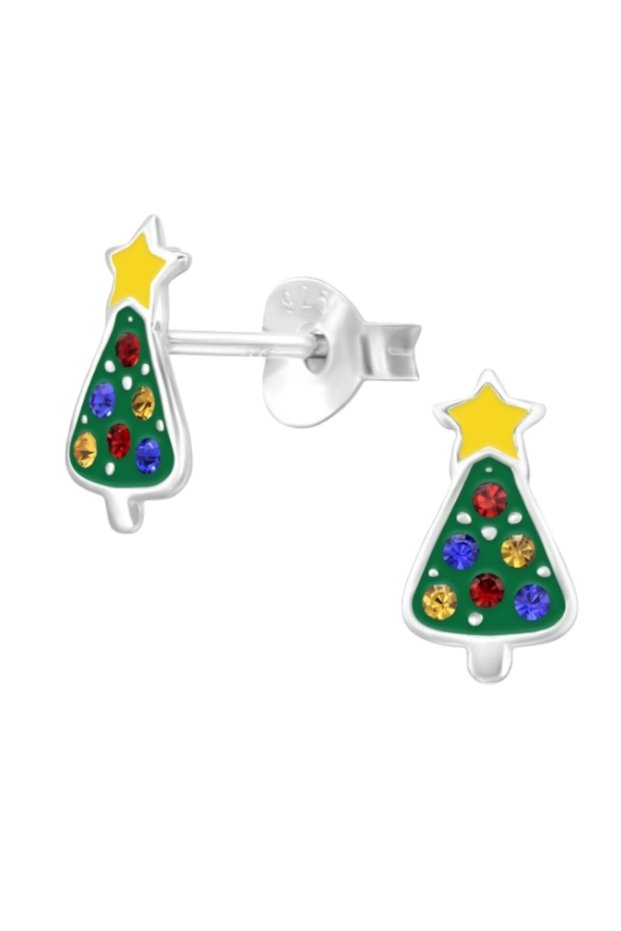 Silver Earrings - Christmas Tree