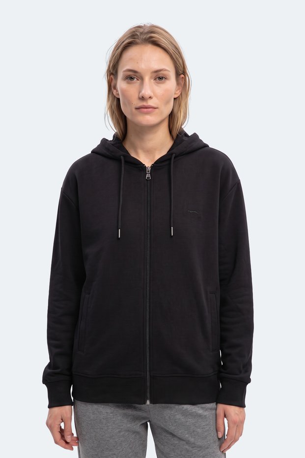 Kiron I Women's Hooded Black Sweatshirt