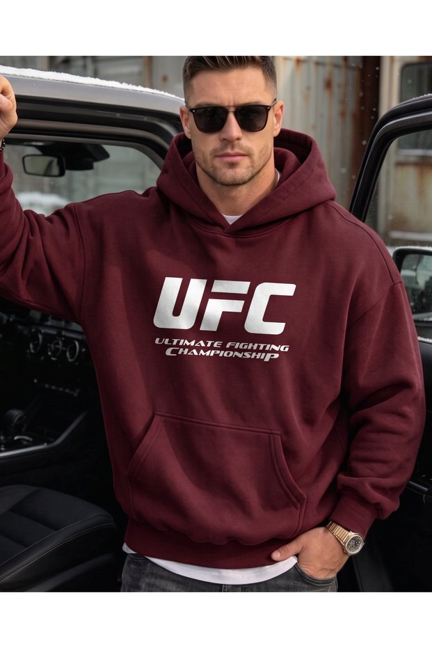 Men's Sweatshirt 3 Thread Thick Wide Cut Ufc Print