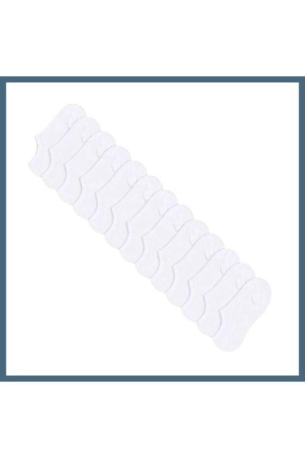 Men's Bamboo 12-Pack Seamless Ballerina Socks Black White Gray Invisible Sneaker Socks Breathable Soft Agc