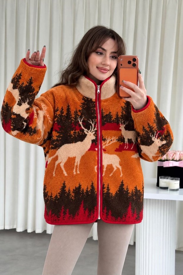 Zippered Plush Jacket