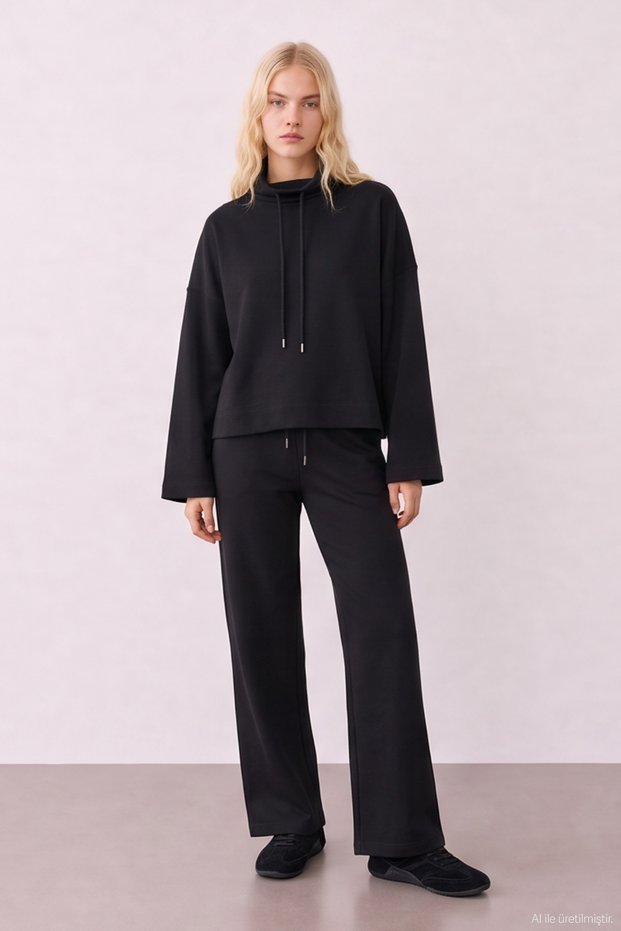 Women's Sweatshirt Swt02713 Black