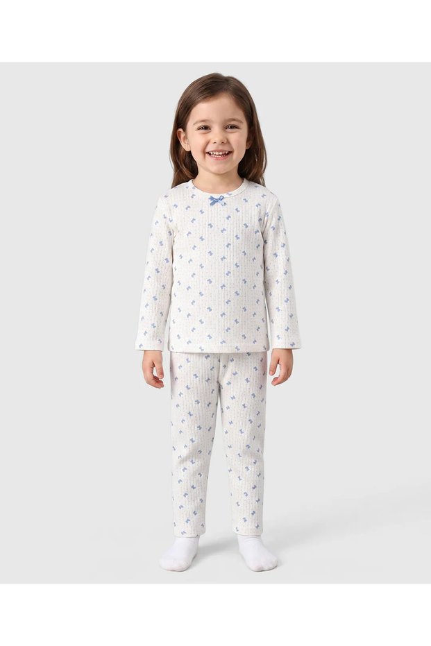 Full Sleeves Pajama Set - Blue