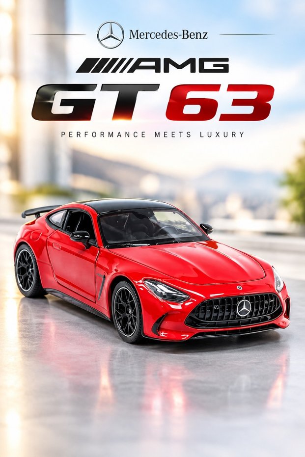 Mercedes Amg Gt 63 1/24 Diecast Metal Model Car