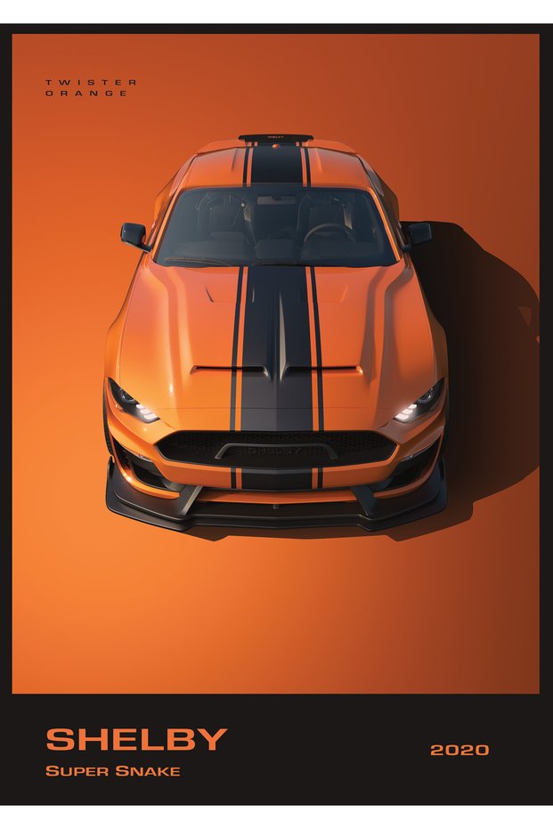 2020 Shelby Car Metal Poster - Magnetic Wall Art Print