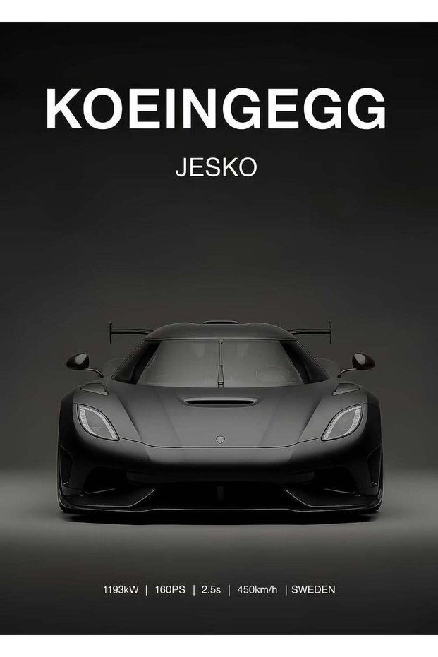 Koenigsegg Jesko Car Metal Poster - Magnetic Wall Art Print