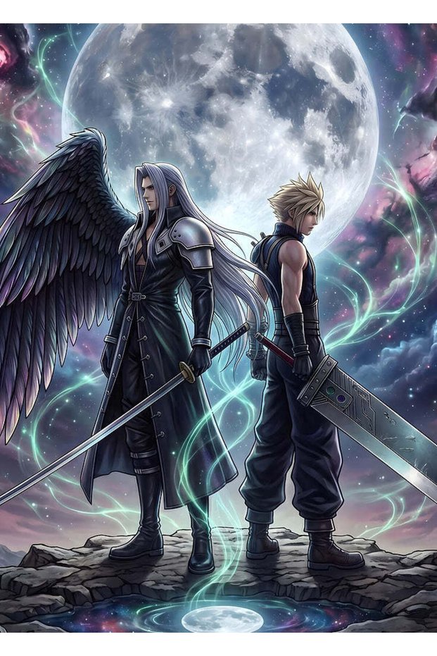 Final Fantasy Cloud Gaming Metal Poster - Magnetic Wall Art Print