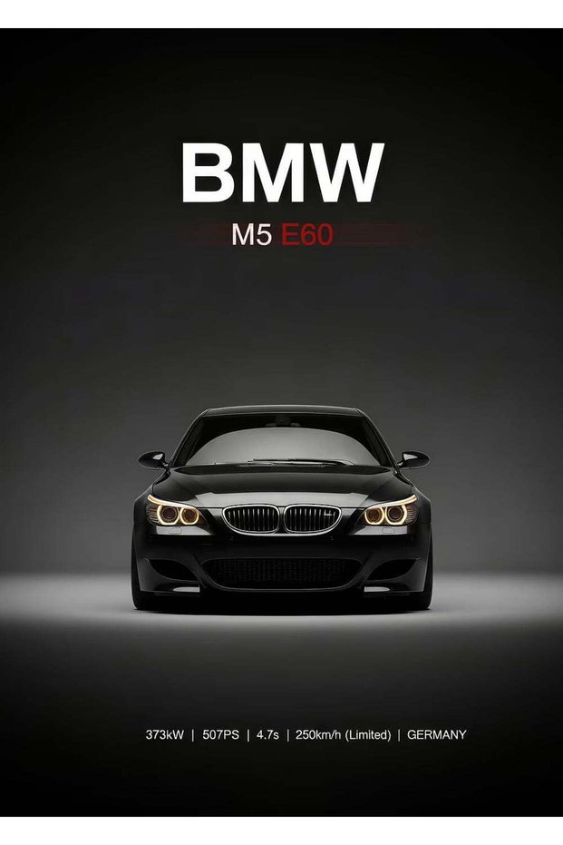 BMW M5 E60 Car Metal Poster - Magnetic Wall Art Print