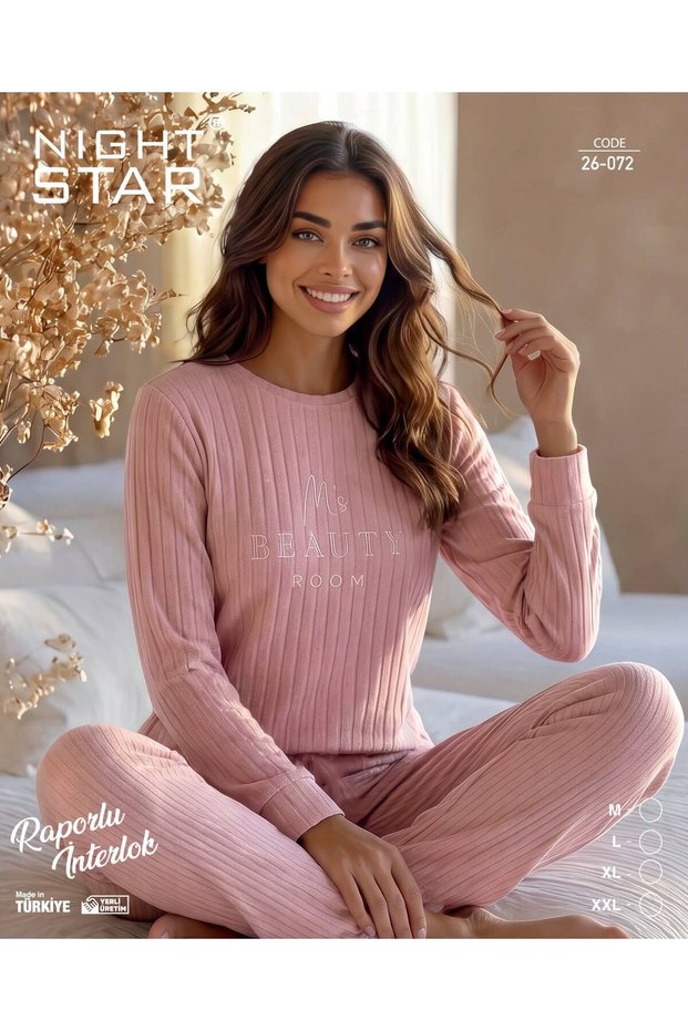 Roma Cotton Knitted Interlock Beauty Room Printed Pink Pajama Set