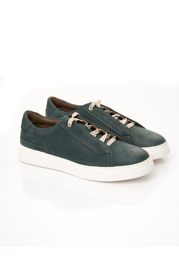 Italian Style Internal and External Natural Laced Leather Nubuck Men's Shoes Khaki T15201-06