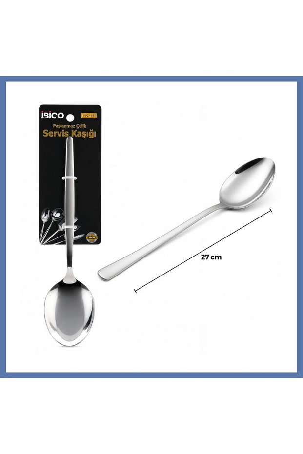Chrome Metal Serving Spoon 27 cm Aanova