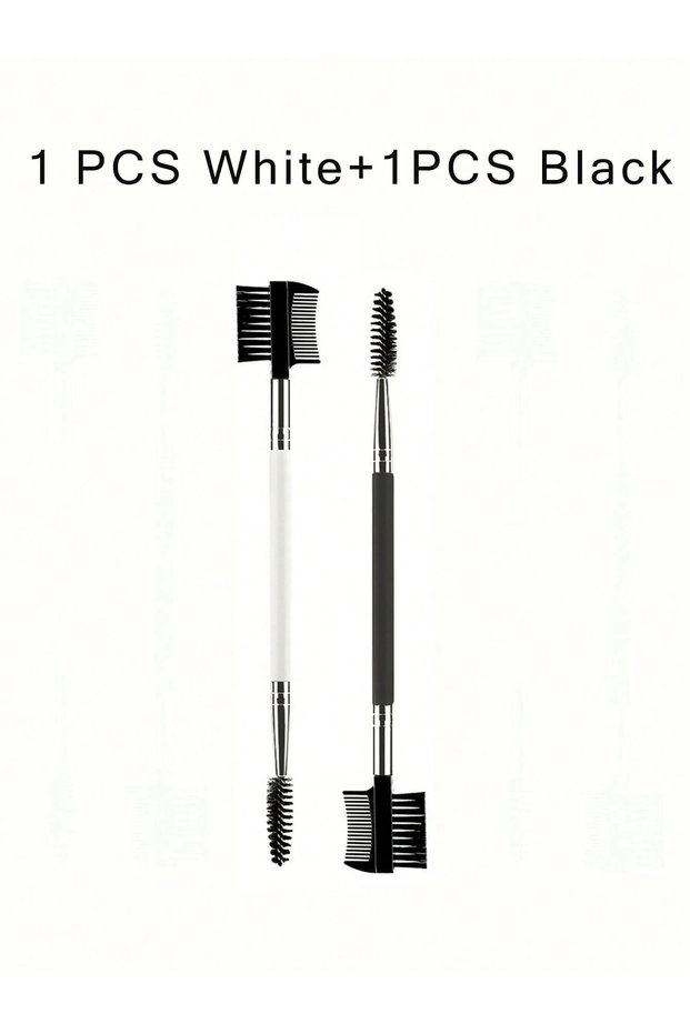 2Pcs-White Black 1/2/5PCS 3 Head Eyebrow Eyelash Shaper Double Head Brush Makeup Grooming Tool Cosme