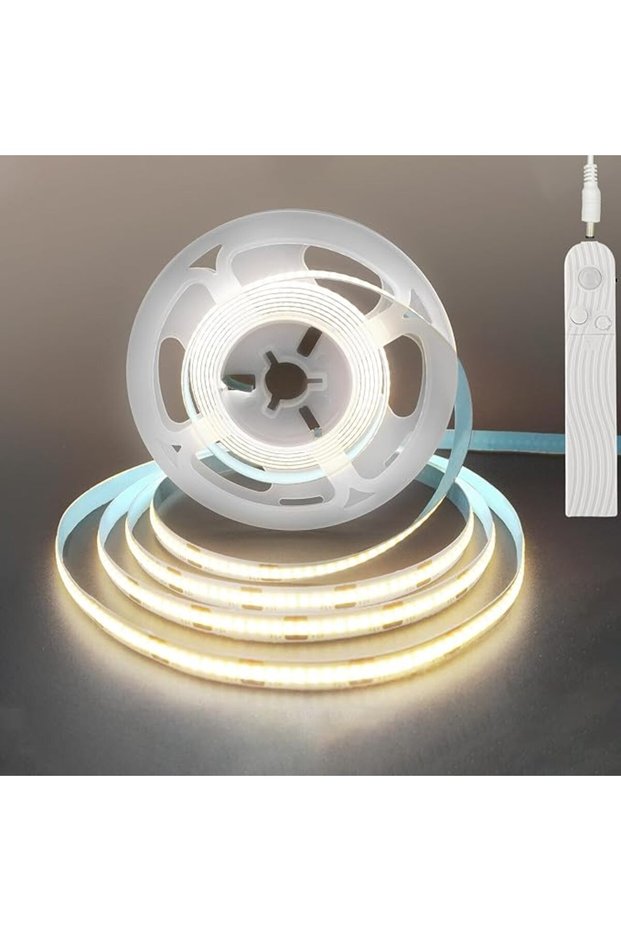 شريط إضاءة LED COB بمستشعر حركة 5 فولت، قابل لضبط التأخير الزمني، طريقتان لتزويد الطاقة، يعمل بالبطارية (لا يعمل بالكهرباء)
