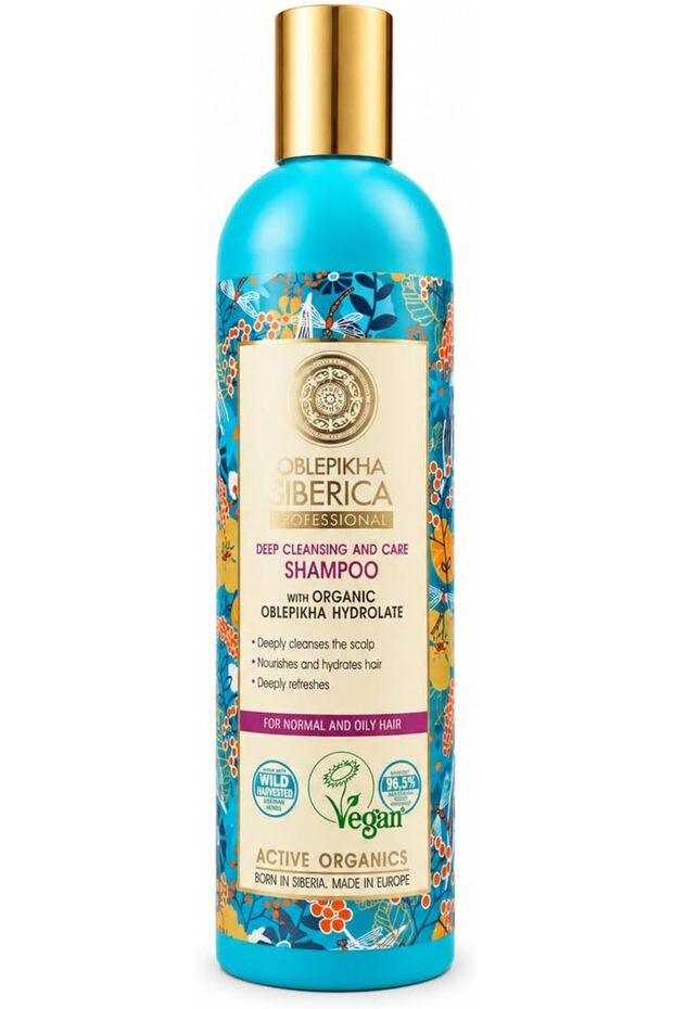 Professional Oblepikha Deep Cleansing and Care Shampoo for Normal and Oily Hair with Organic Oblepikha Hydrolate, 400 ml