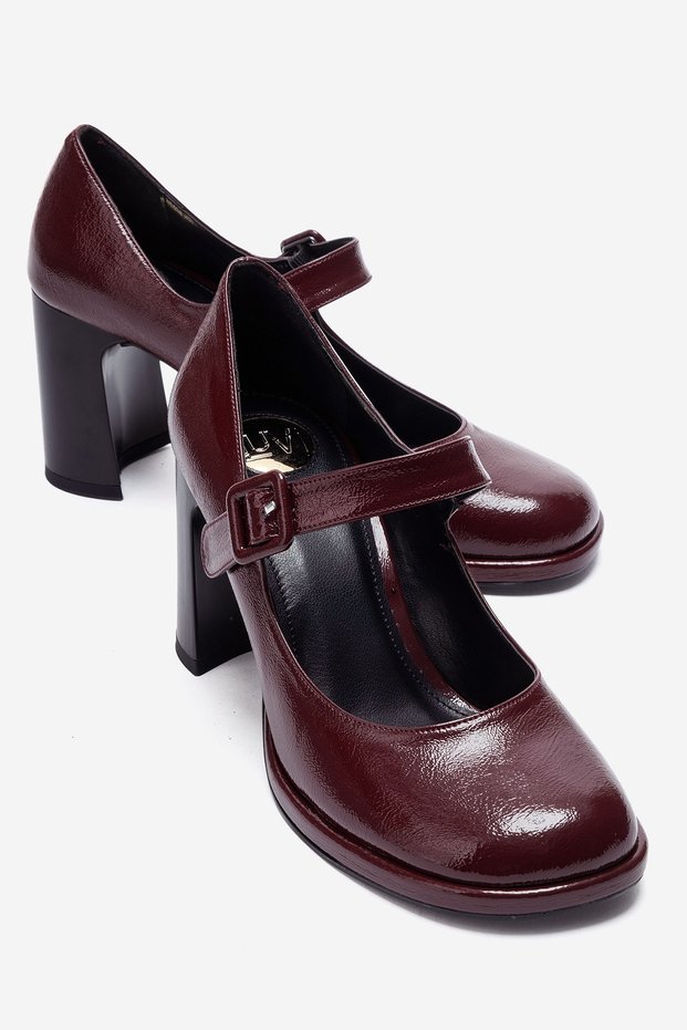 Christa Burgundy Women's Heeled Shoes