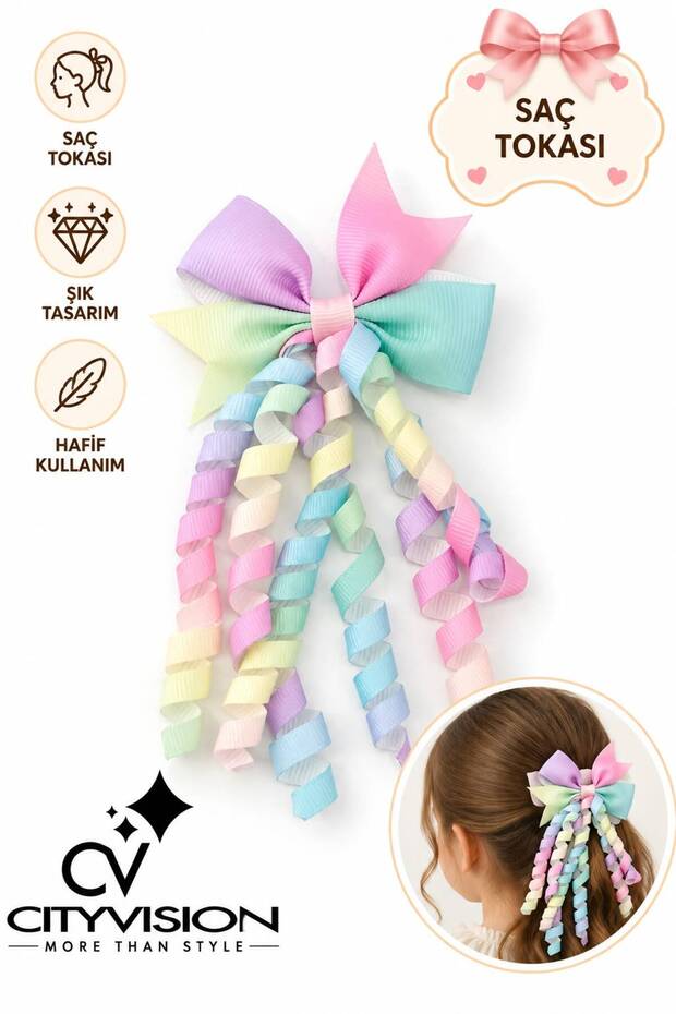 Colorful Ribbon Clip Children's Hair Clip