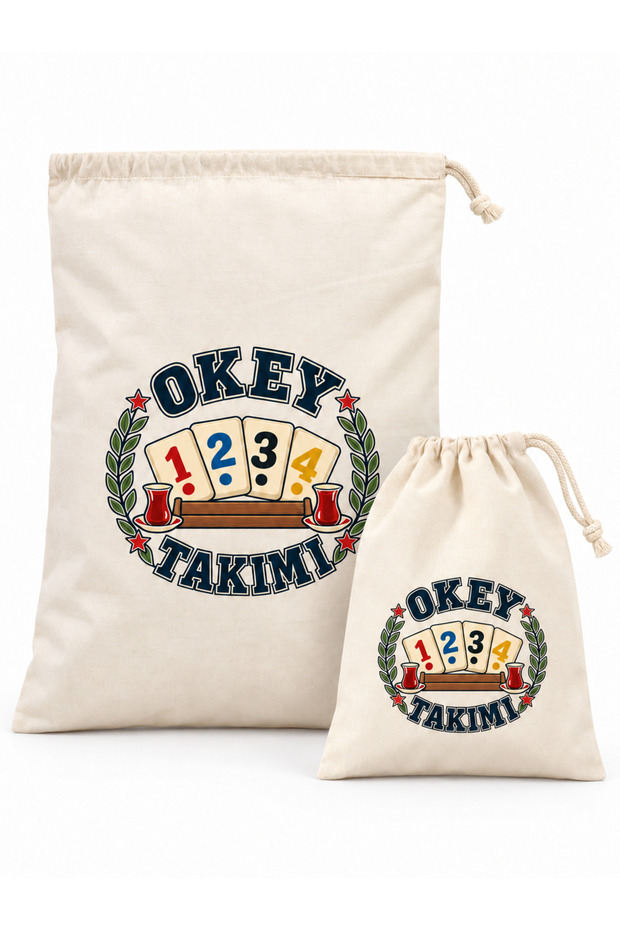 Okey Team Pouch 1 Piece 50 X 70 cm and 20 X 30 cm Pouch Set of Two