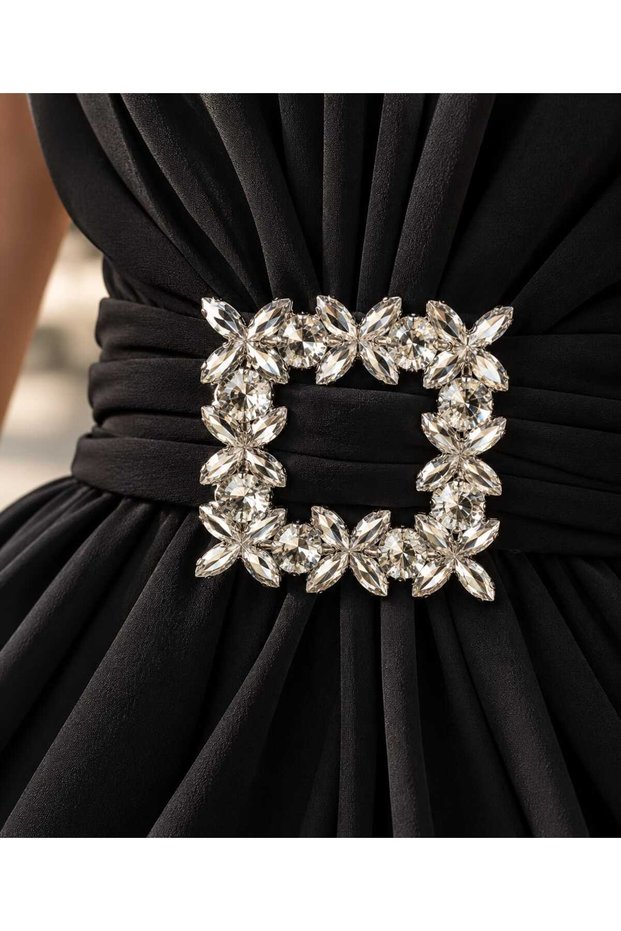 Large Size Stone Belt Buckle Evening Dress Belt Buckle Engagement Dress Buckle 8 cm