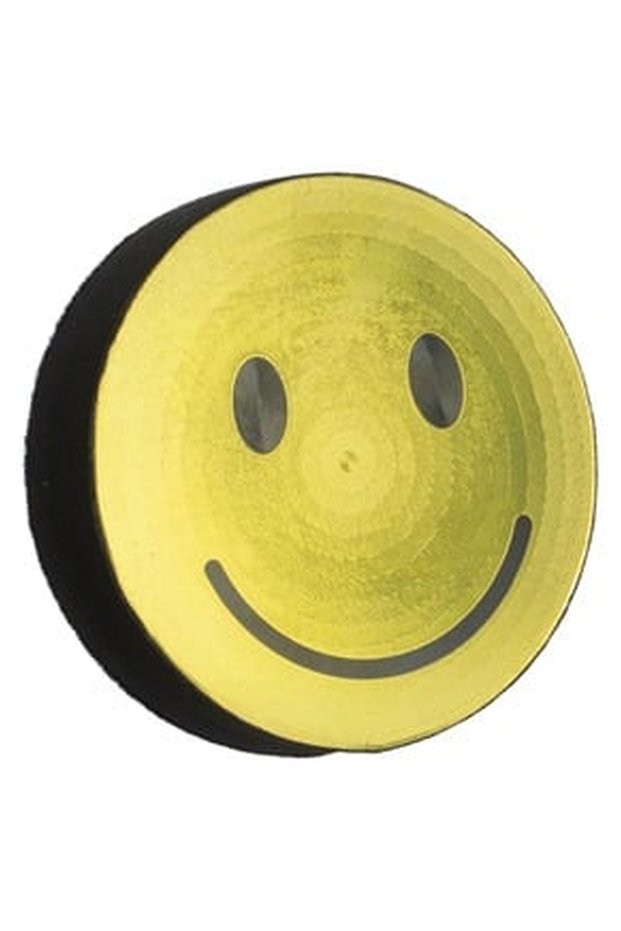 Happy Face Pattern Whiteboard Sponge Ø8x2cm