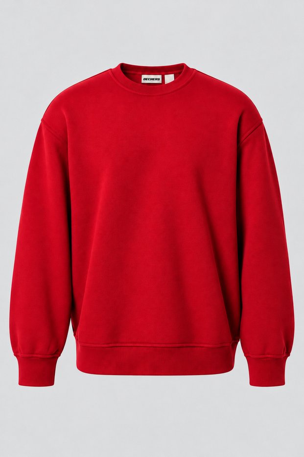 Unisex Relax Fit Comfortable Cut 3-Thread Fleece Crew Neck Sweatshirt - E238