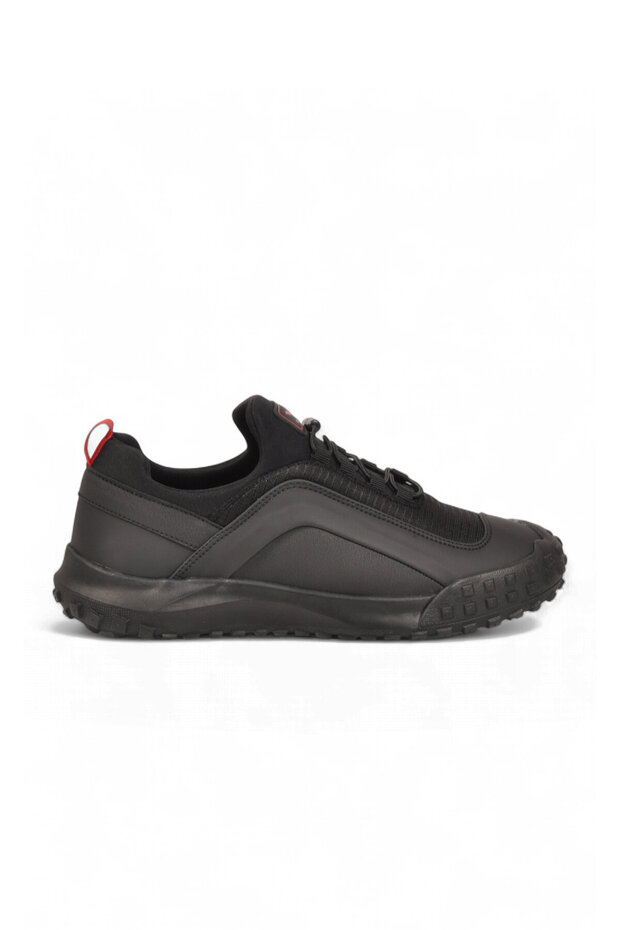 Comfortable Sole Rubber Laced Black-Red Men's Walking and Sports Shoes Apex 2090