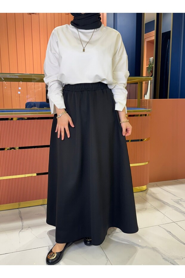 Premium Scuba Skirt Black