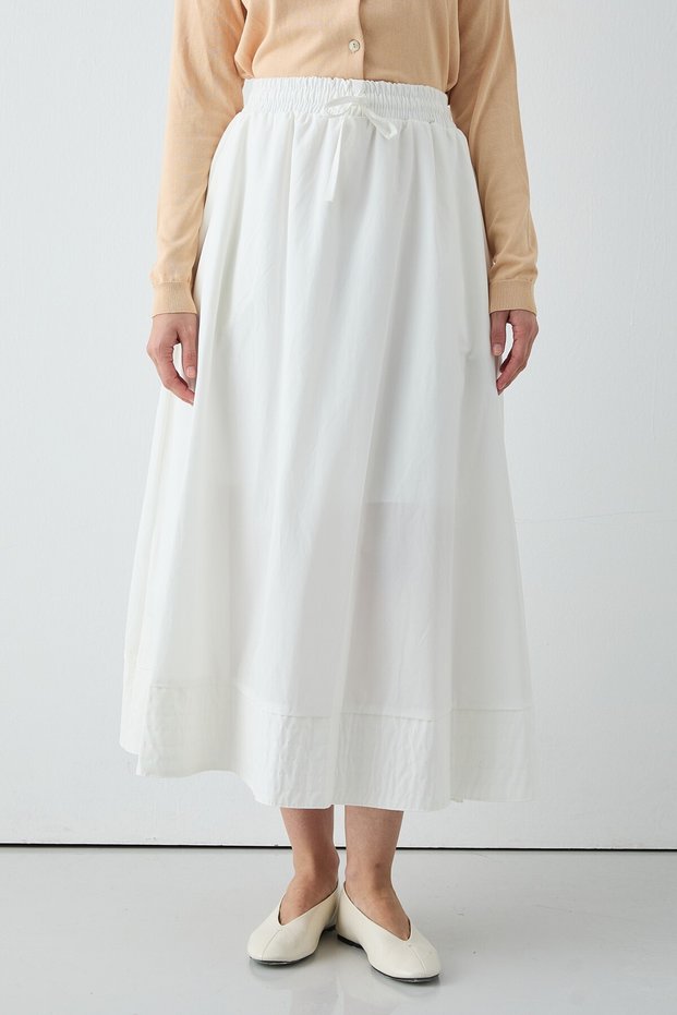 Ribbed Skirt Ecru